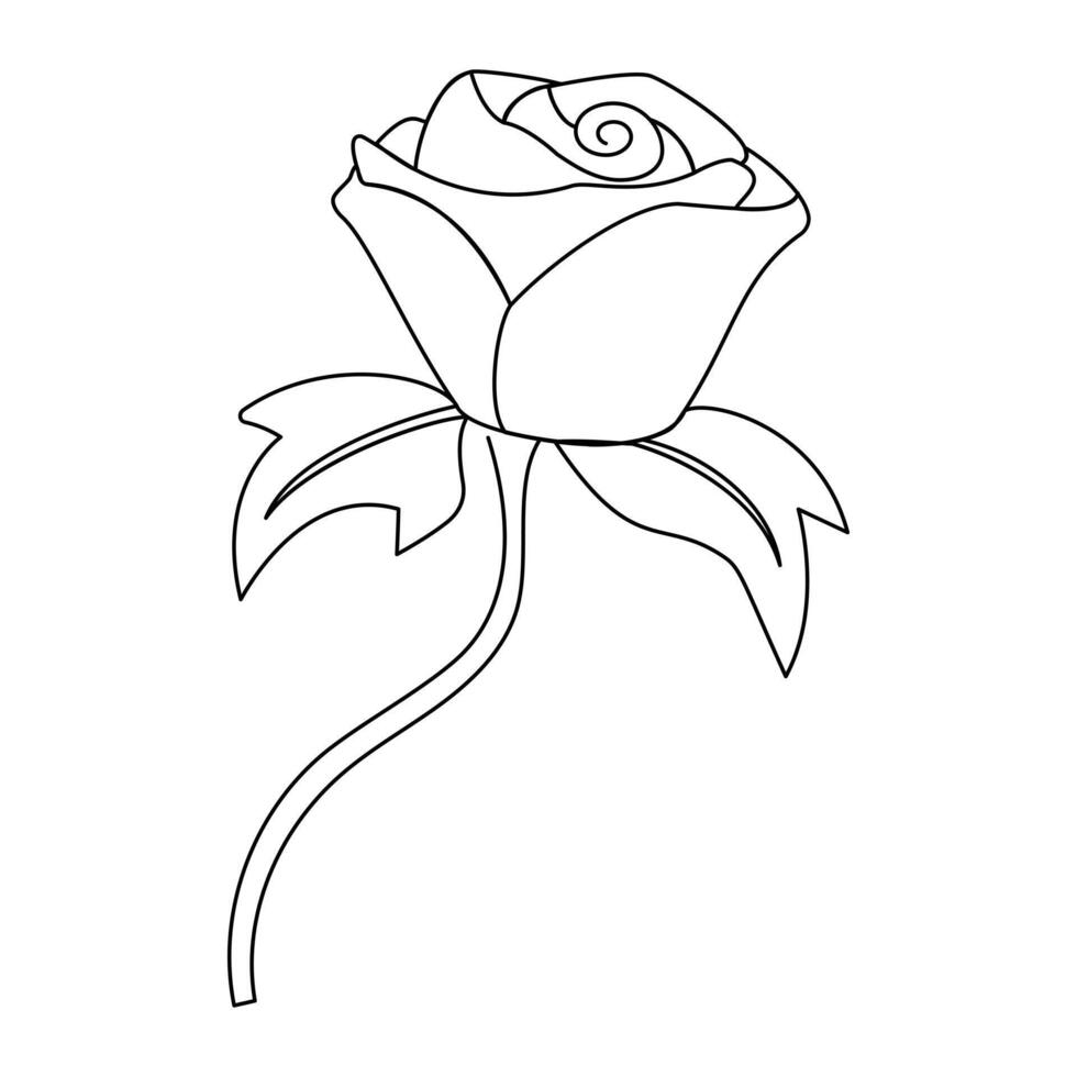 Through the simplicity of a single continuous line, rose single-line art symbolizes love, passion, and beauty in its purest form. vector
