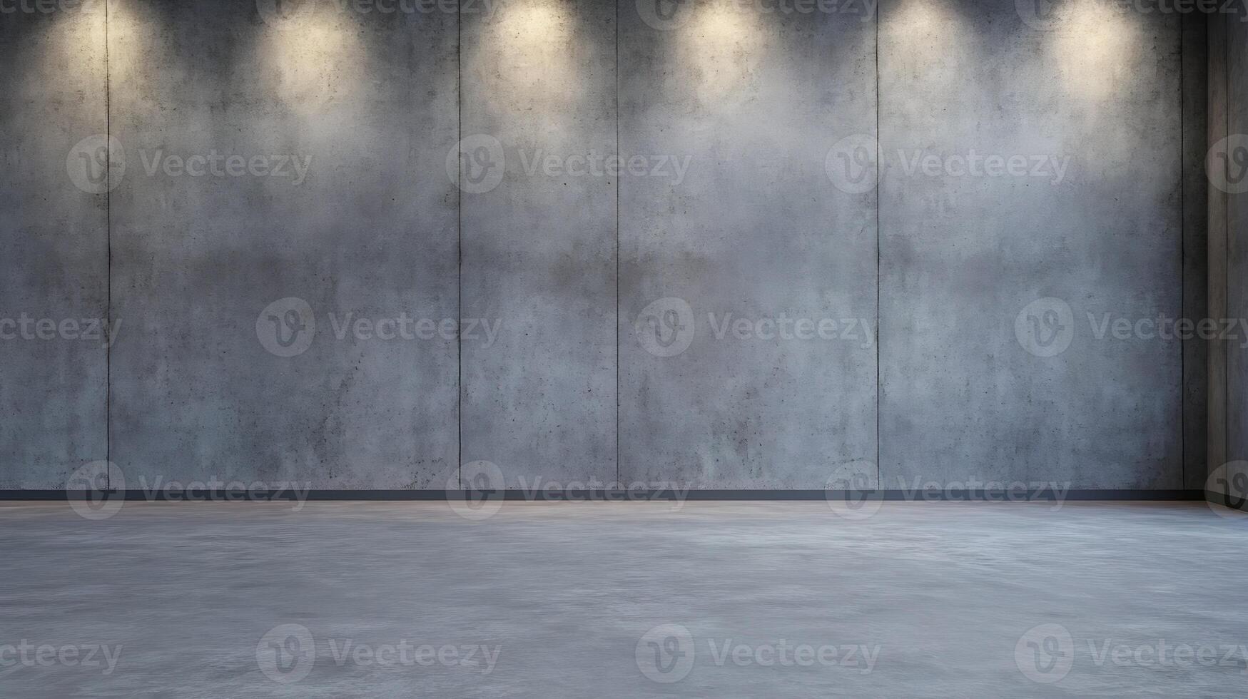 Empty Modern Industrial Space with Concrete Walls and Moody Lighting photo