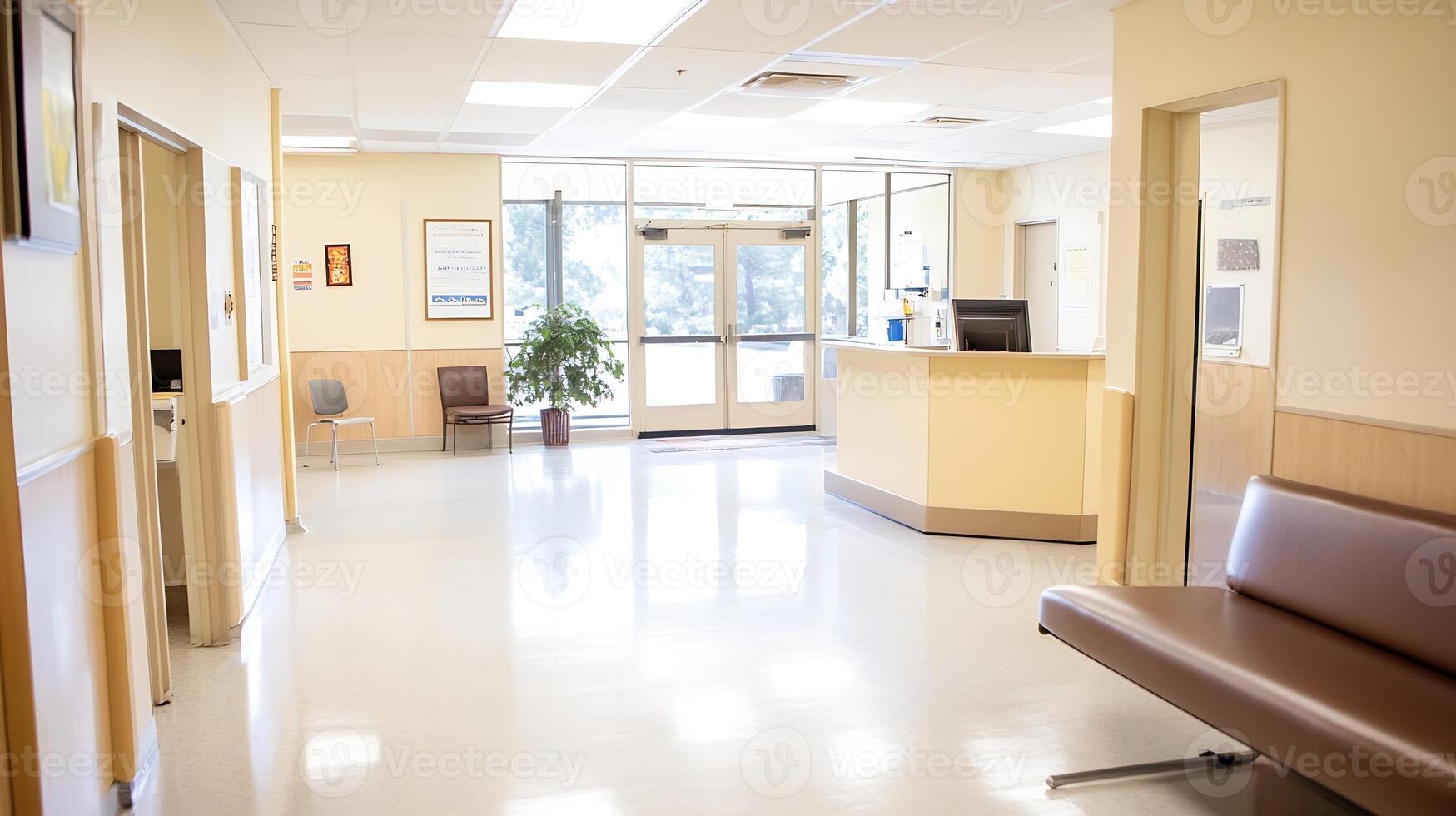 Bright and Spacious Medical Office Reception Area with Modern Amenities photo
