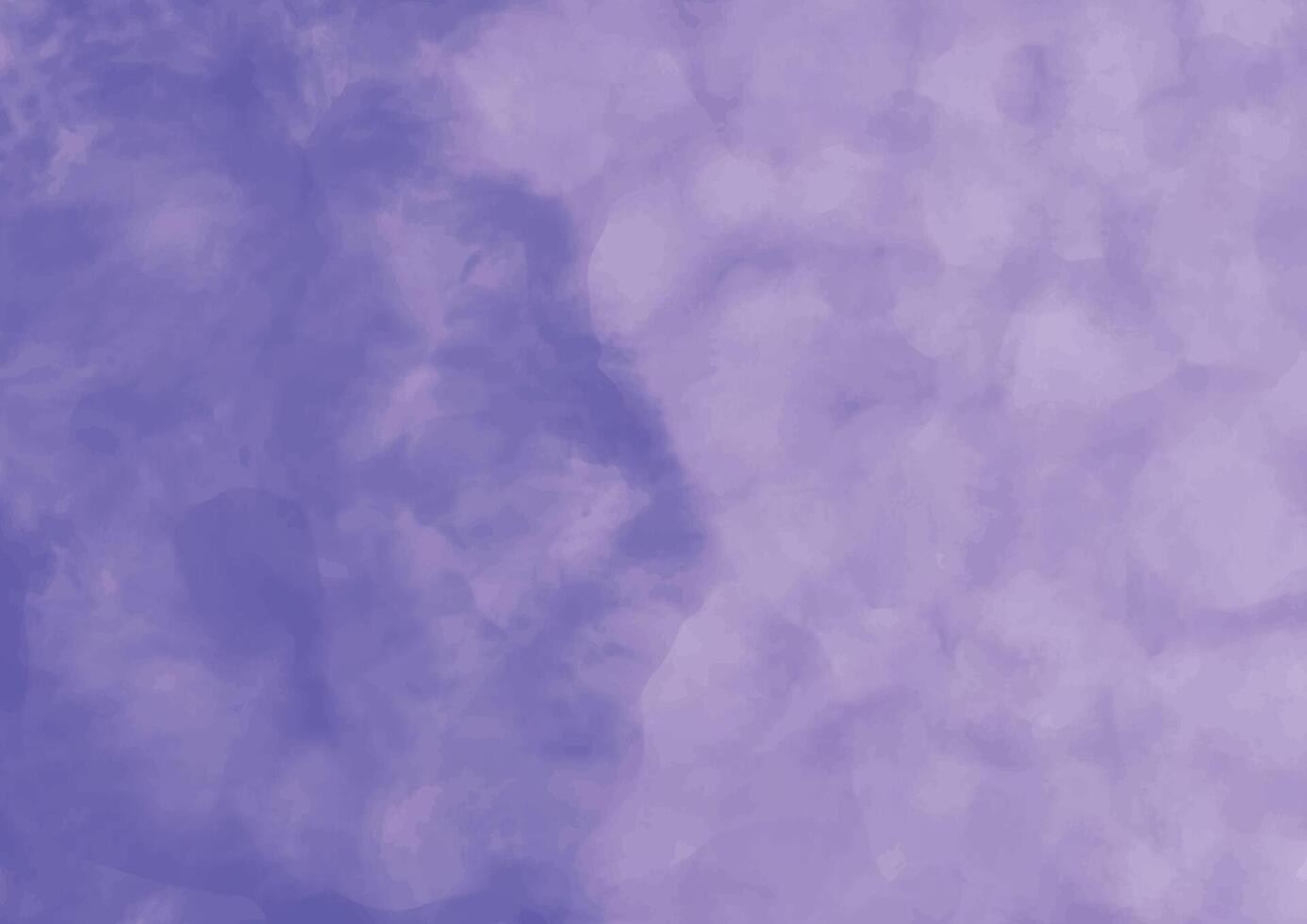 Hand drawn purple wash gradient pastel watercolor banner. Light purple watercolor poster frame image. Abstract ink paint splash background textured effect. Fantastic editable soft purple vector