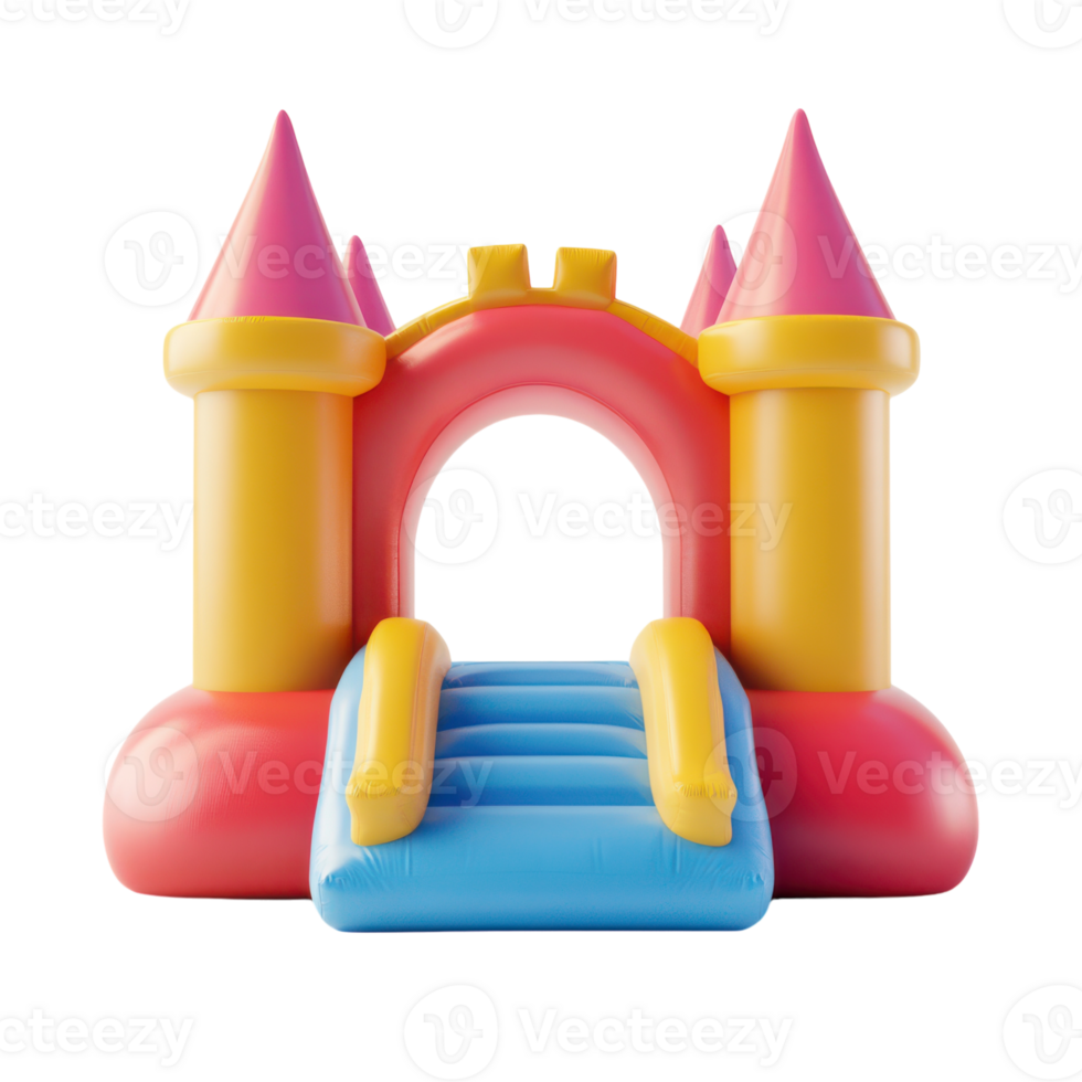 Bouncy Castle Fun for Outdoor Events Transparent Background. png