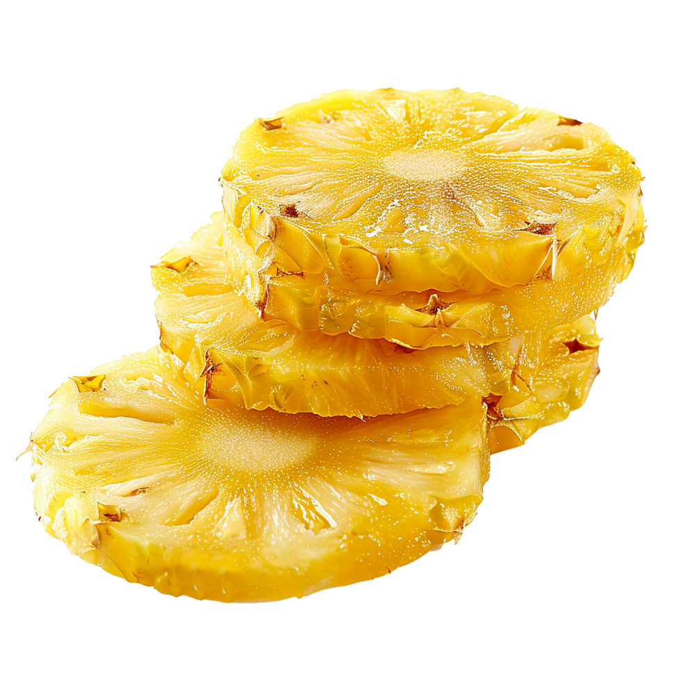 Juicy Pineapple Slices Stacked Fresh Tropical Fruit png