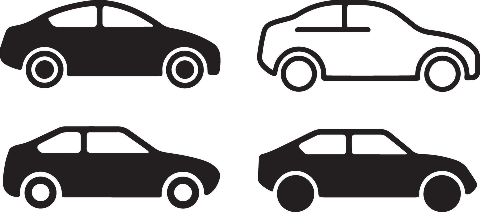 Simple Illustrations of Various Car Models vector