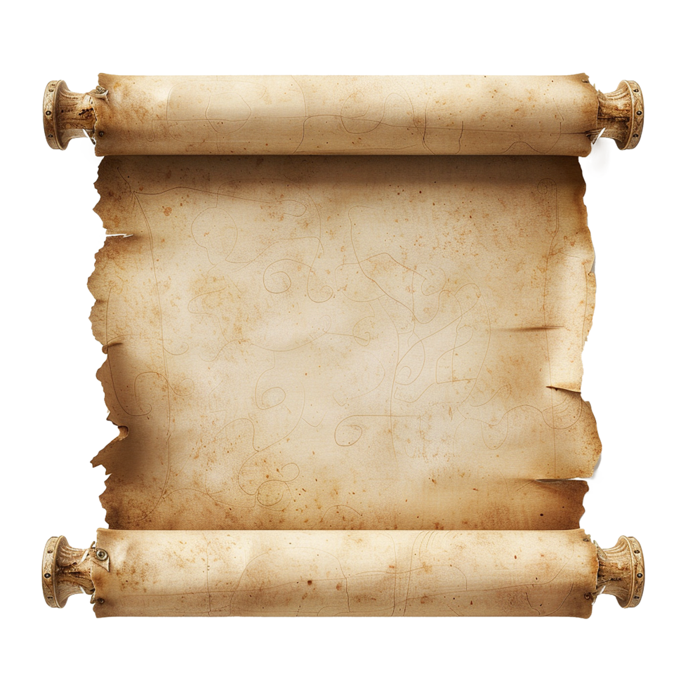 Ancient Papyrus Scroll Old Paper Texture History png