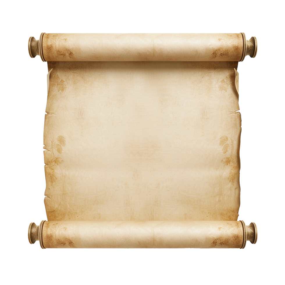Ancient Parchment Scroll Blank Template History Antique Paper png