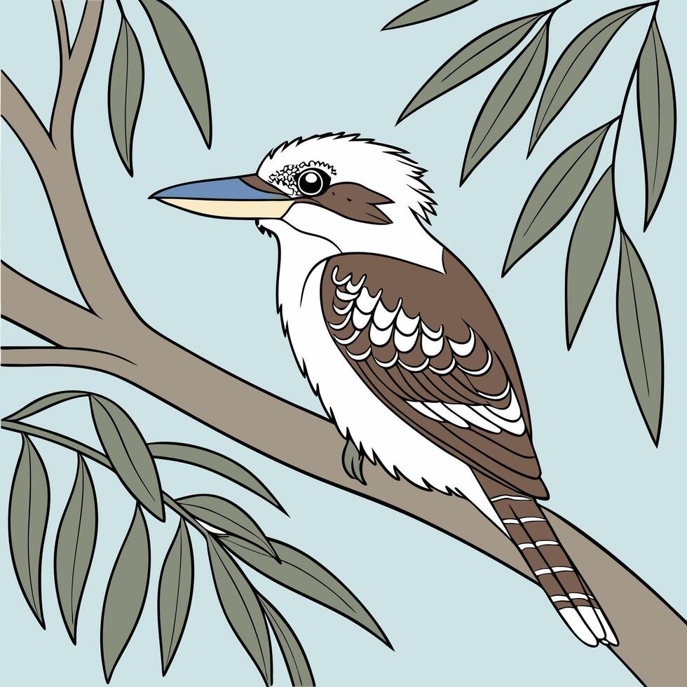 The illustration of kookaburra bird vector
