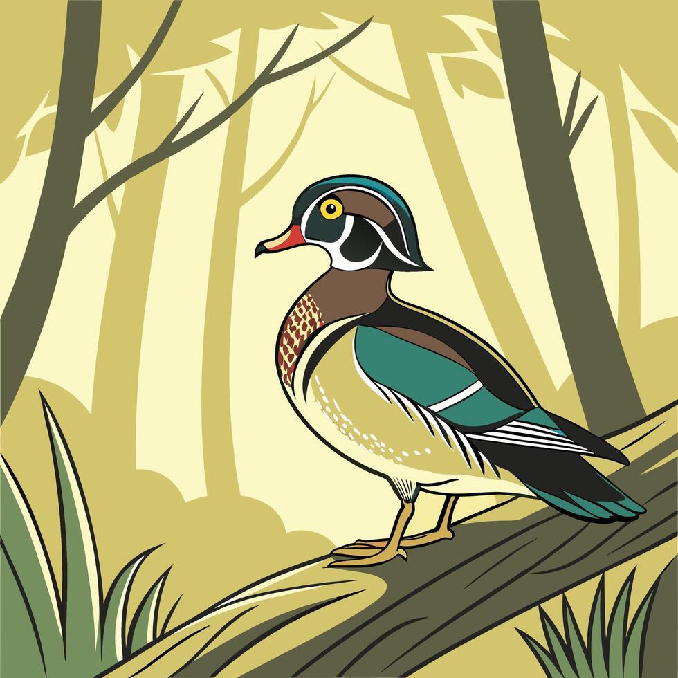 The illustration of duck bird vector