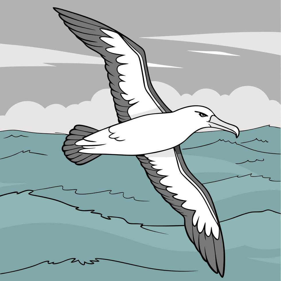 The illustration of albatross bird vector