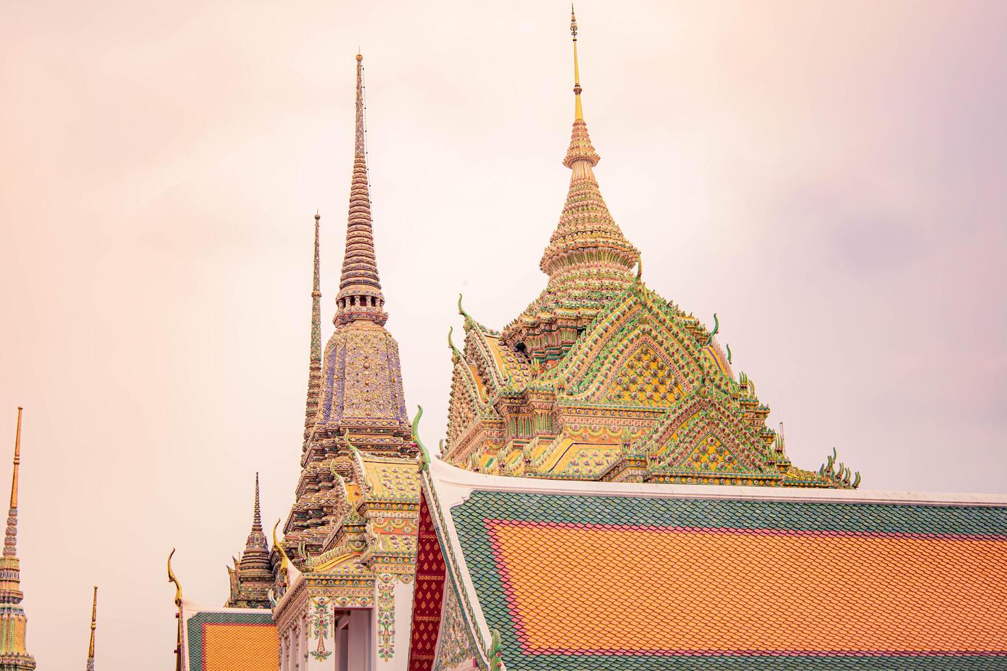 One of the oldest temples in Bangkok, Thailand, is the Wat Pho Stupa. photo