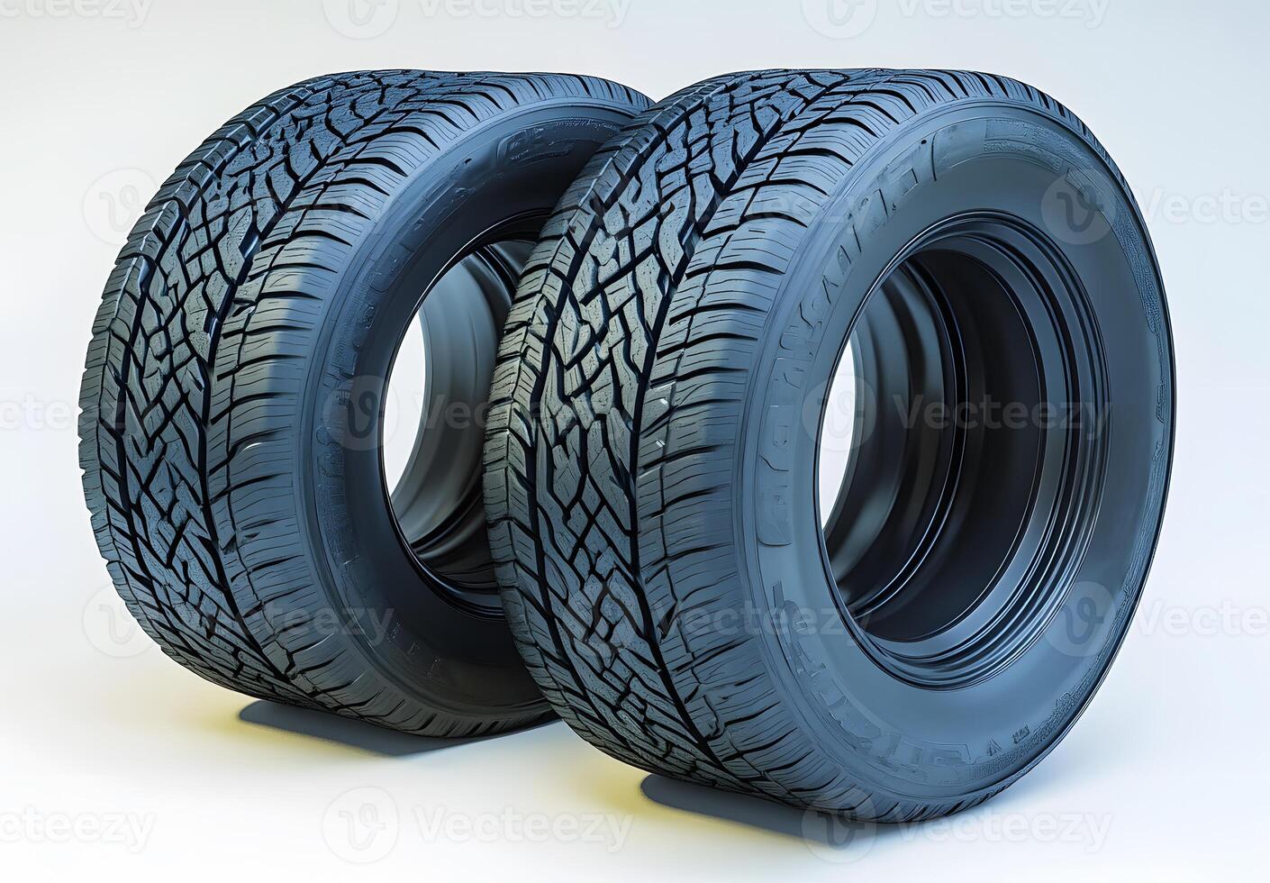 Two New All Terrain Vehicle Tires Displayed photo