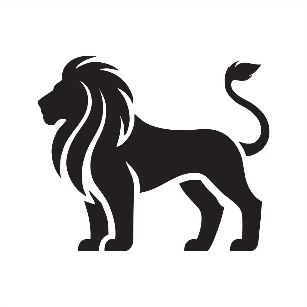 Lion icon on white background vector