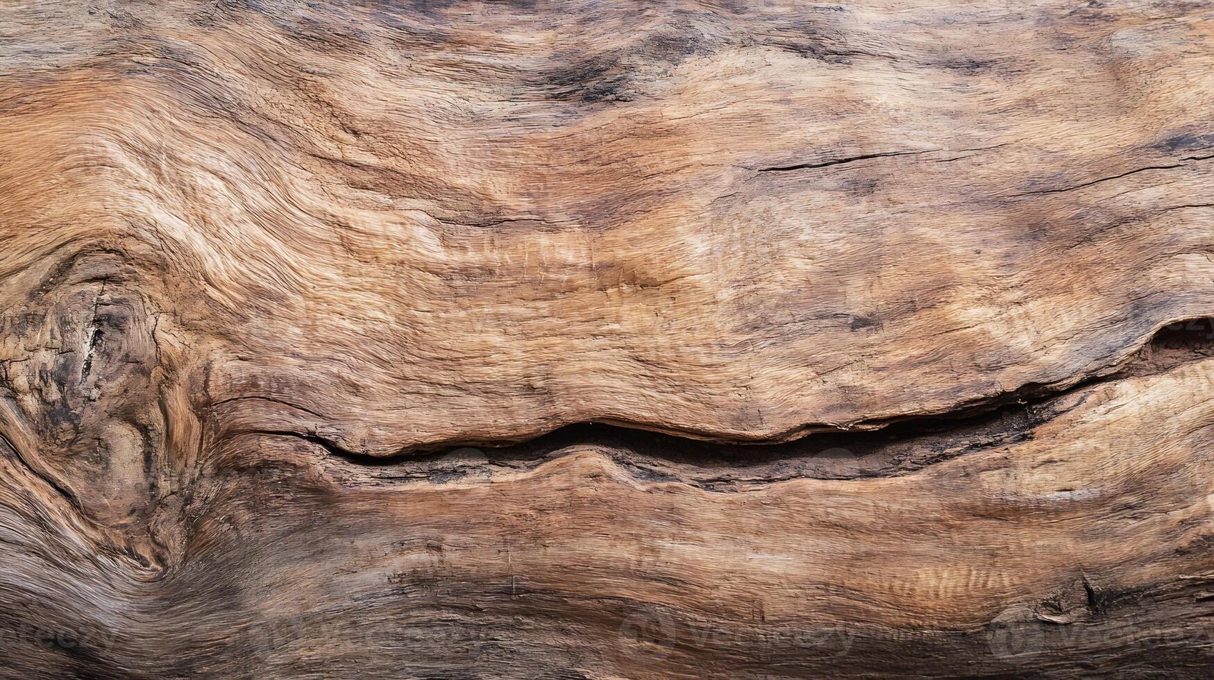 Close-up of rustic textured tree bark with natural wood patterns and deep grain lines photo