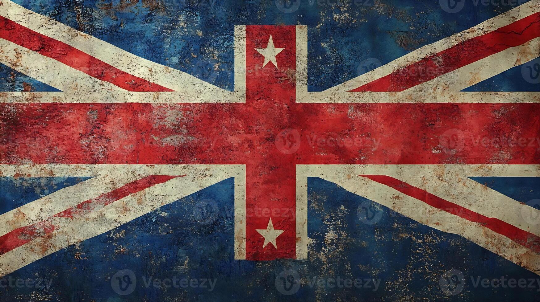 Grungy British Flag Textured Vintage Union Jack Representation photo