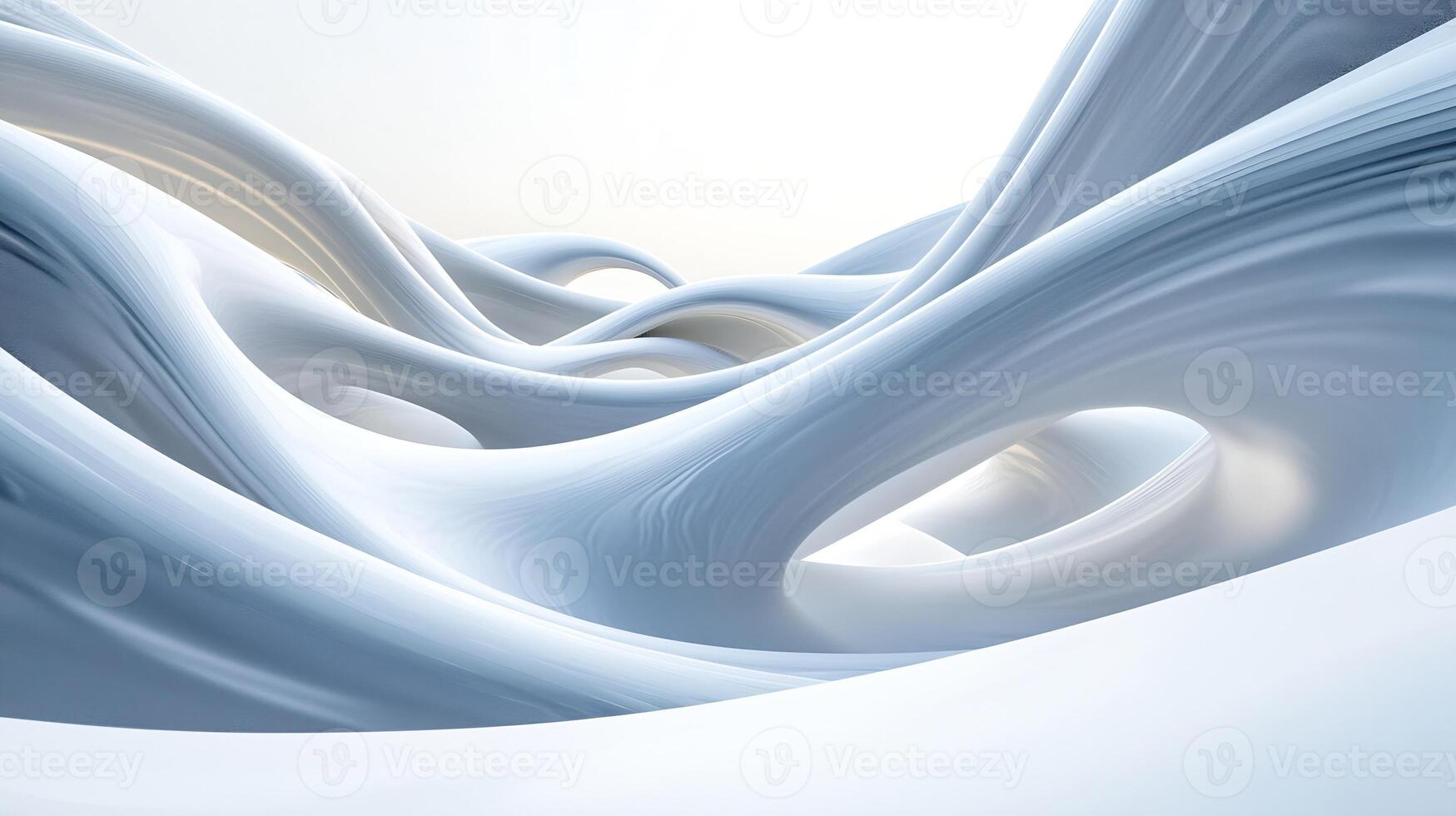 Abstract White Flowing Fabric Waves Minimalist Design and Elegance Art Theme photo
