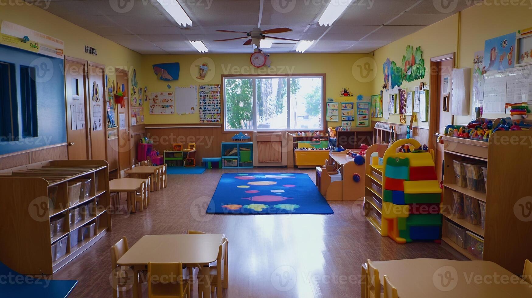 Bright and Engaging Preschool Classroom Full of Educational Resources photo