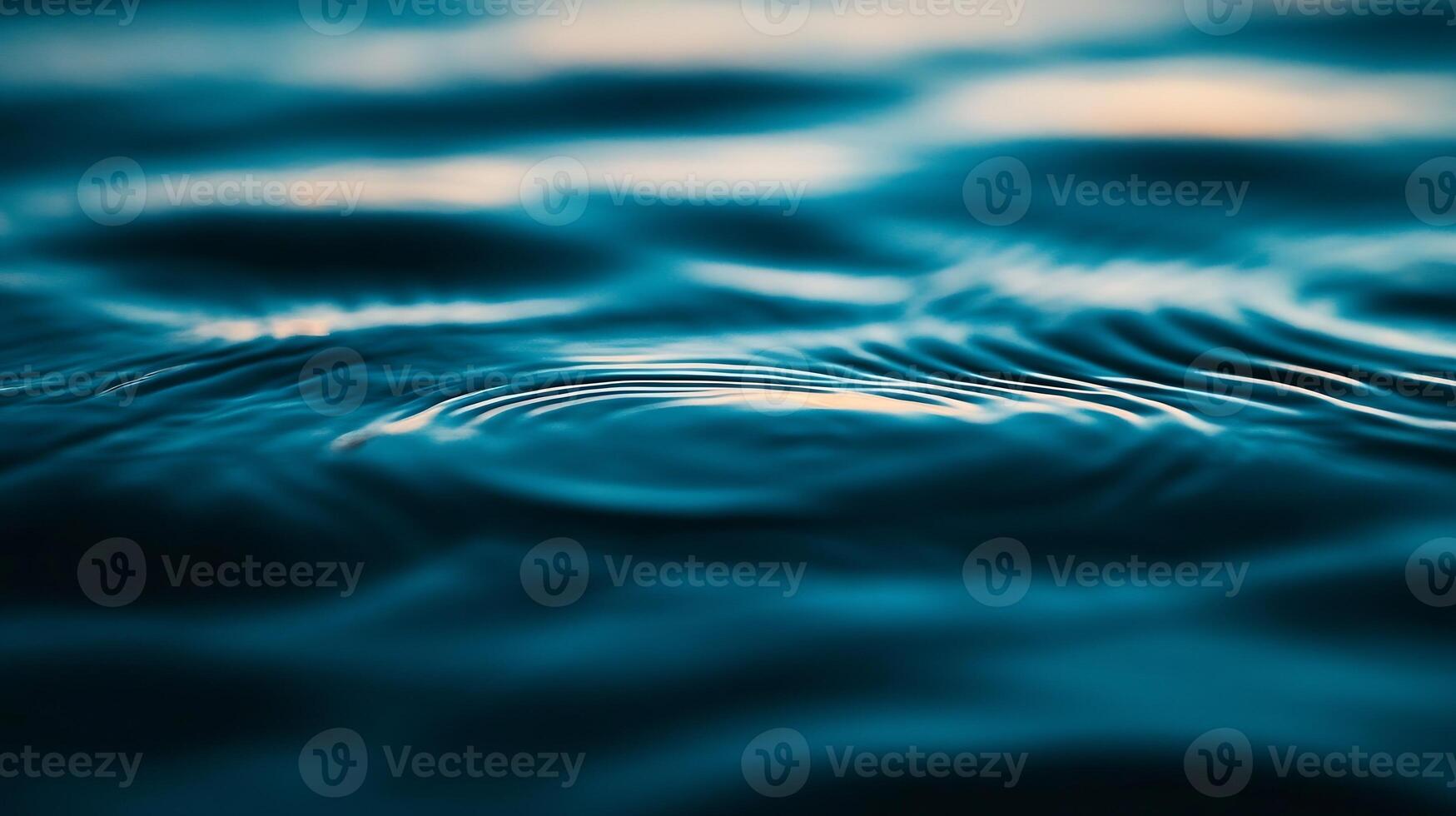 Tranquil Water Ripple Patterns Captured in Soft Ambient Lighting photo