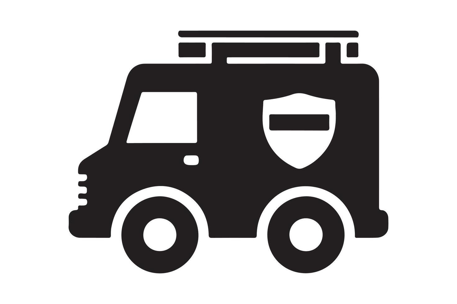 Black Truck Art Minimalist Silhouette Design vector