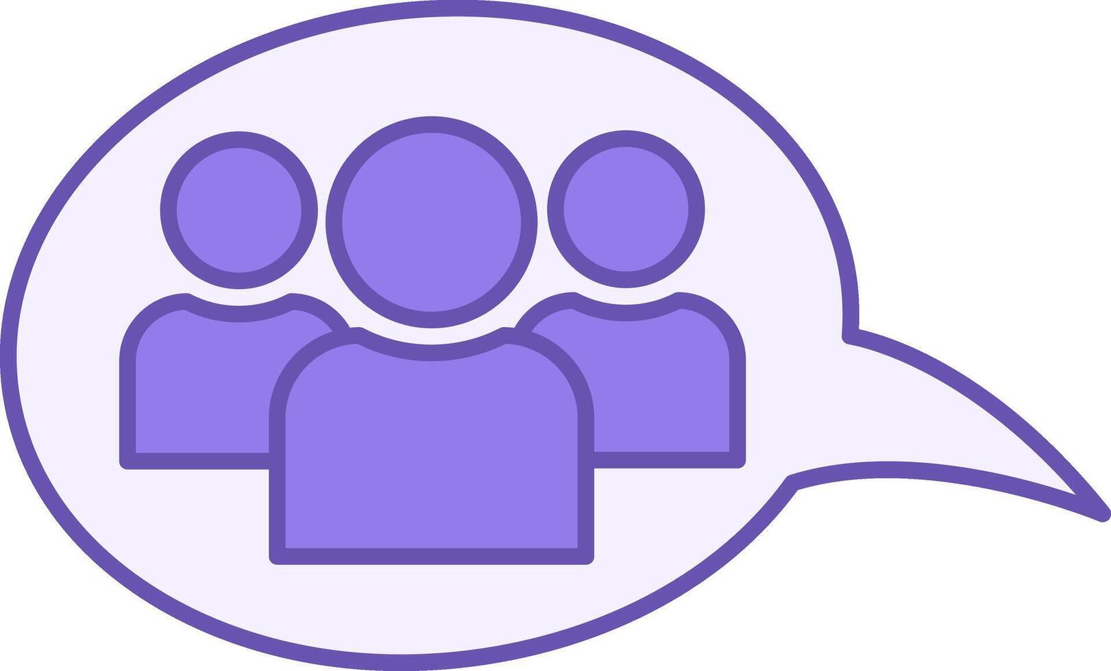 Group Talk Color Icon. Icon. Group of People Discussing Important Issues. Meeting Concept vector