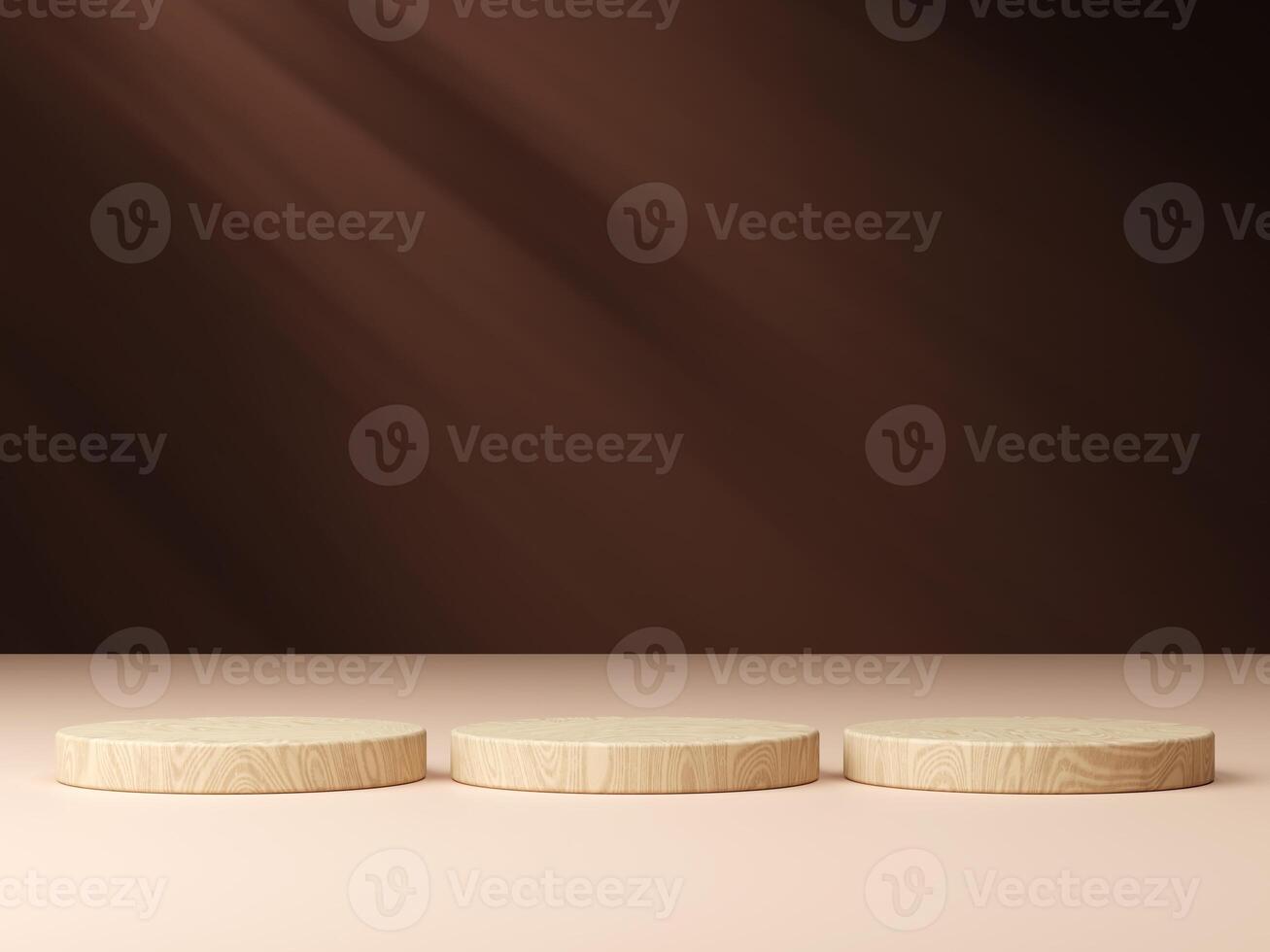 Stylish Beige Display Podium with Subtle Shadows photo