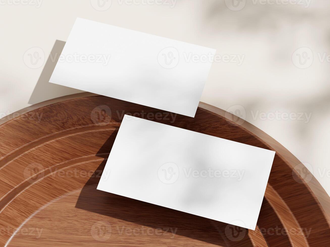 Corporate Identity Mockup Featuring Wooden Surface photo