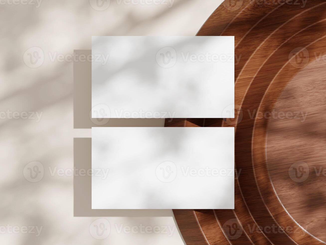 Elegant Corporate Identity Mockup on Wood Background photo