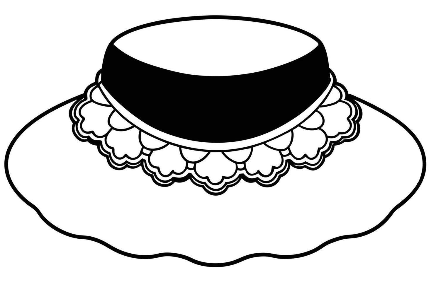 Illustration of a Decorative Woman's Hat vector