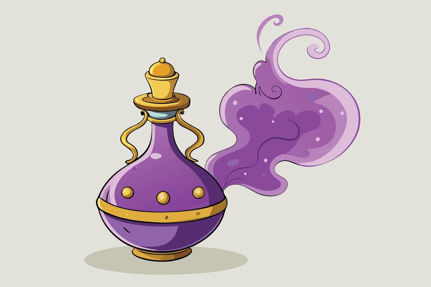 Enchanting Purple Potion in a Vintage Flask vector