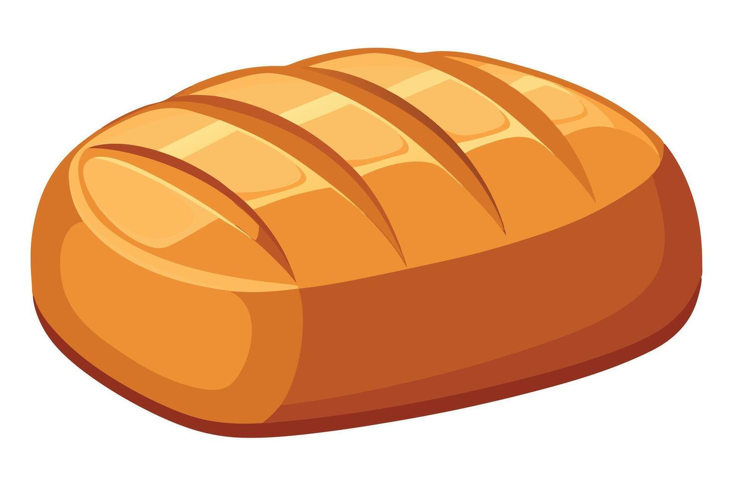 Delicious loaf of bread, perfect for a bakery or food theme. vector