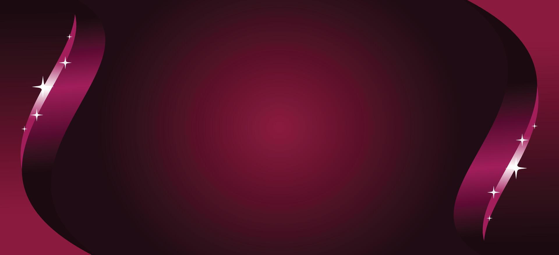 Soft dark pink background with modern waves. futuristic background copy space for banner or poster vector