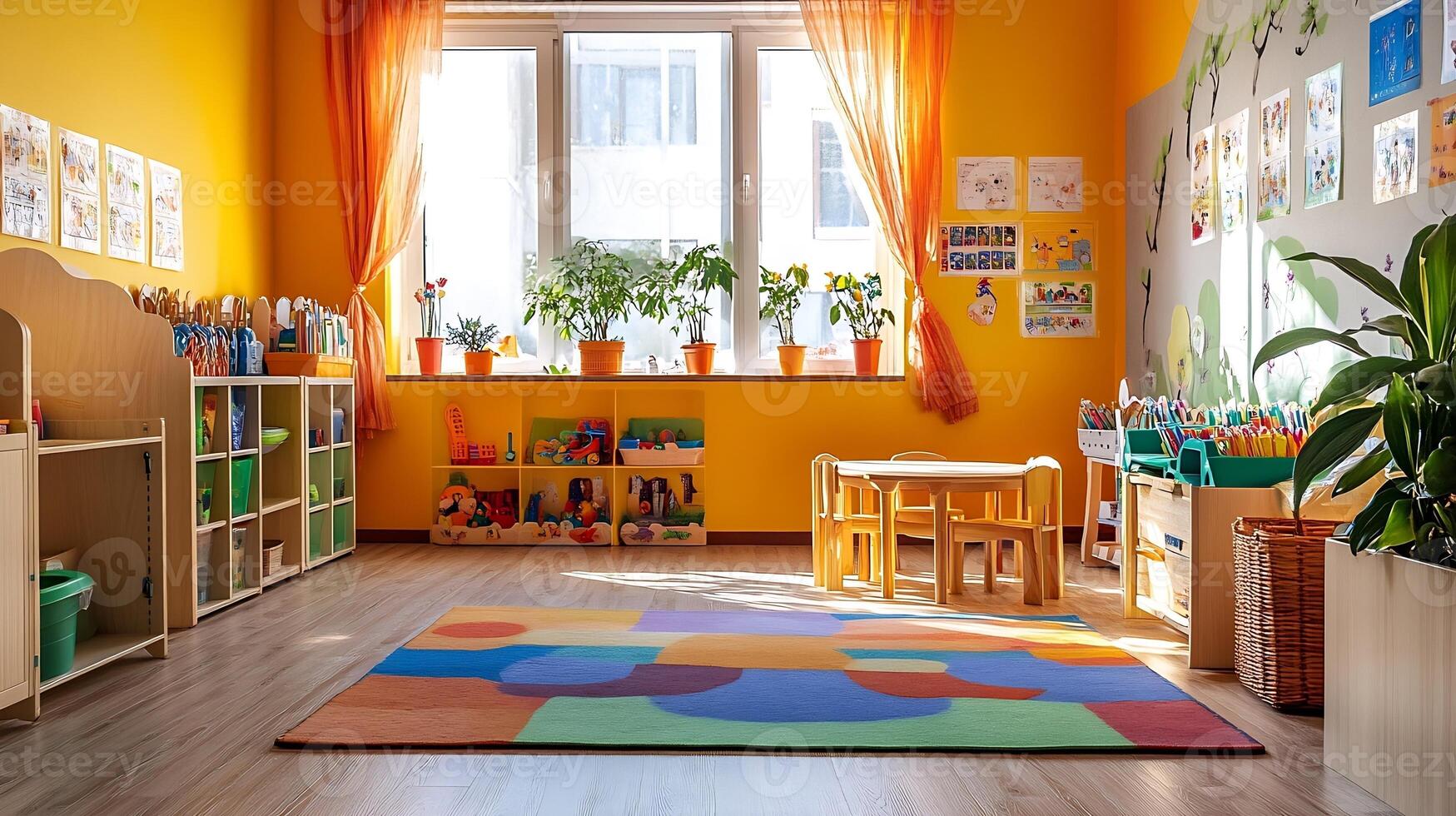 Bright and Cheerful Classroom Interior Design for Early Childhood Education photo