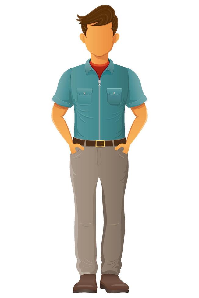 young man is handsome modern and promising illustration isolated vector