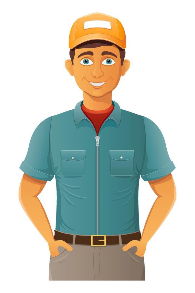 young man is handsome illustration isolated on white background vector