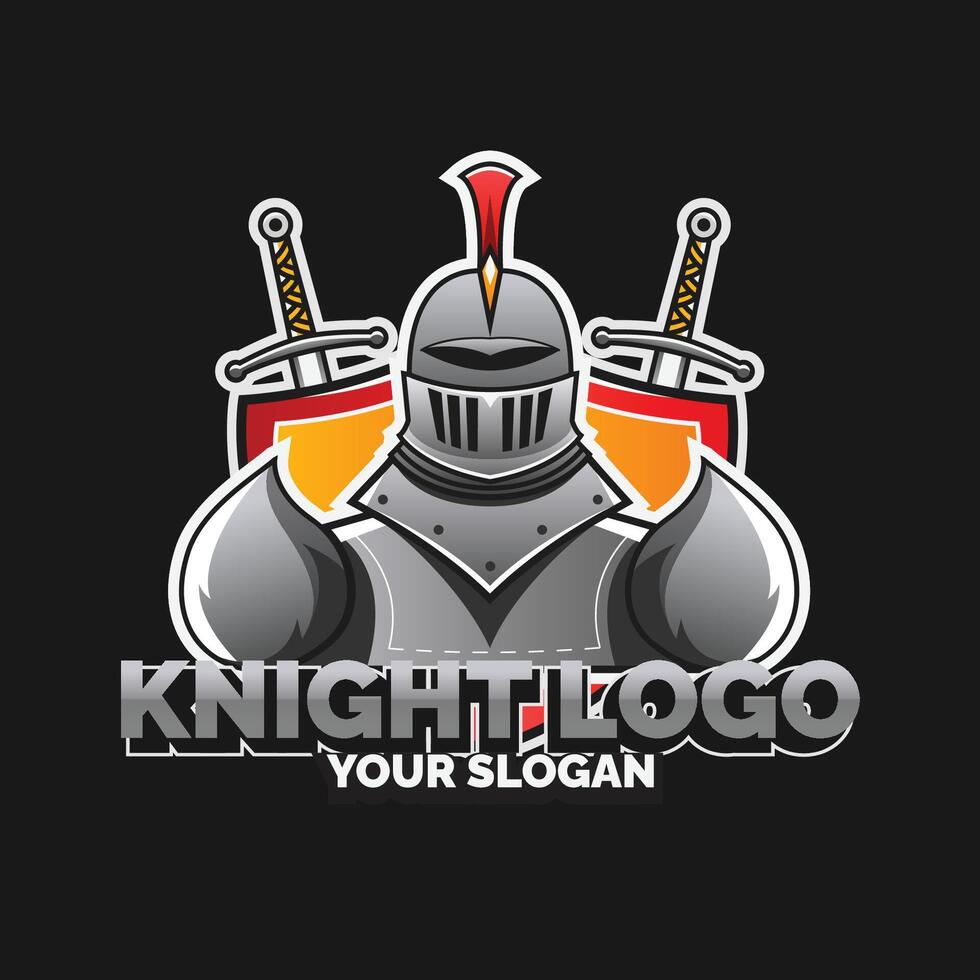 Knight Logo Game Template vector