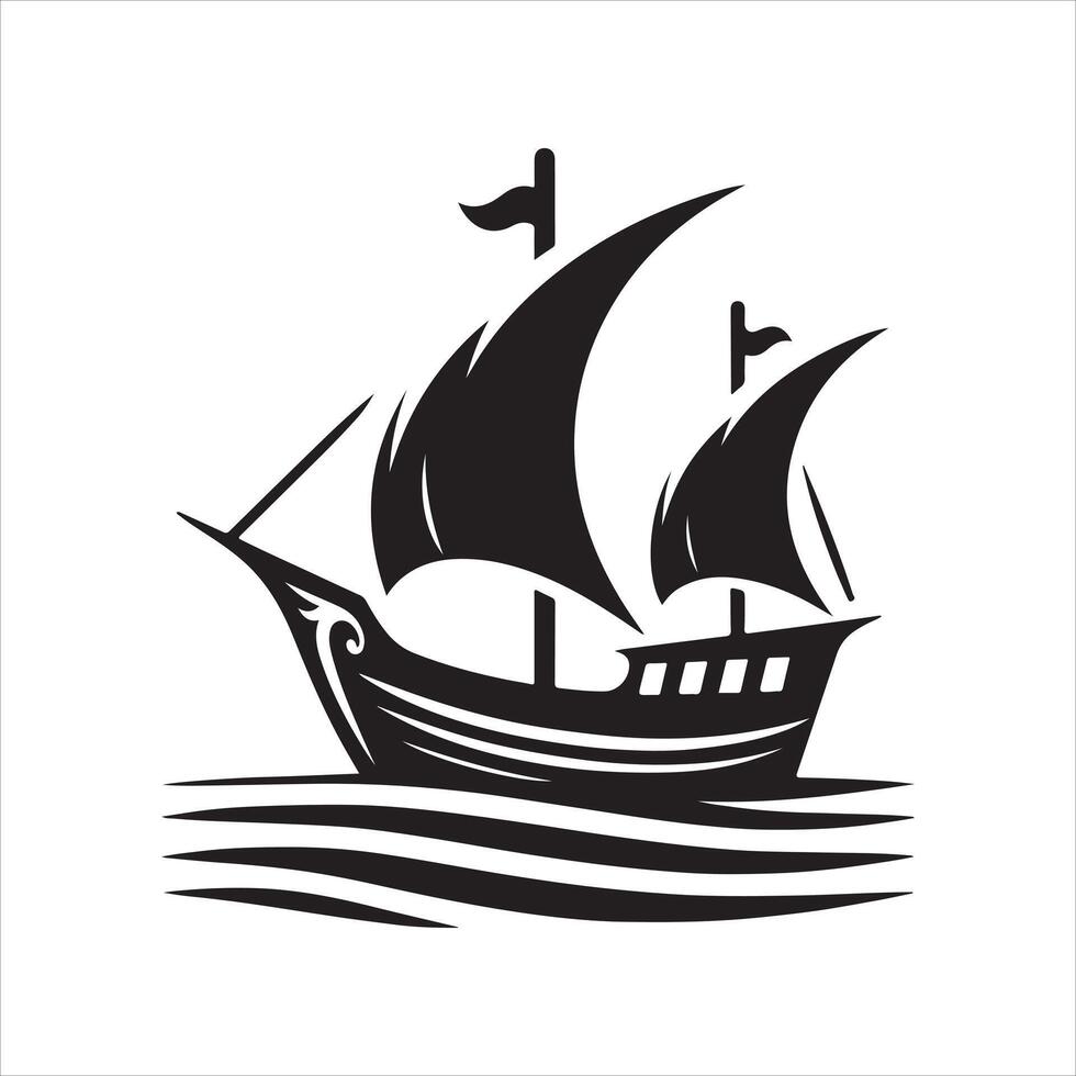Elegant Yawl Silhouette Vectors Graphics for Creatives