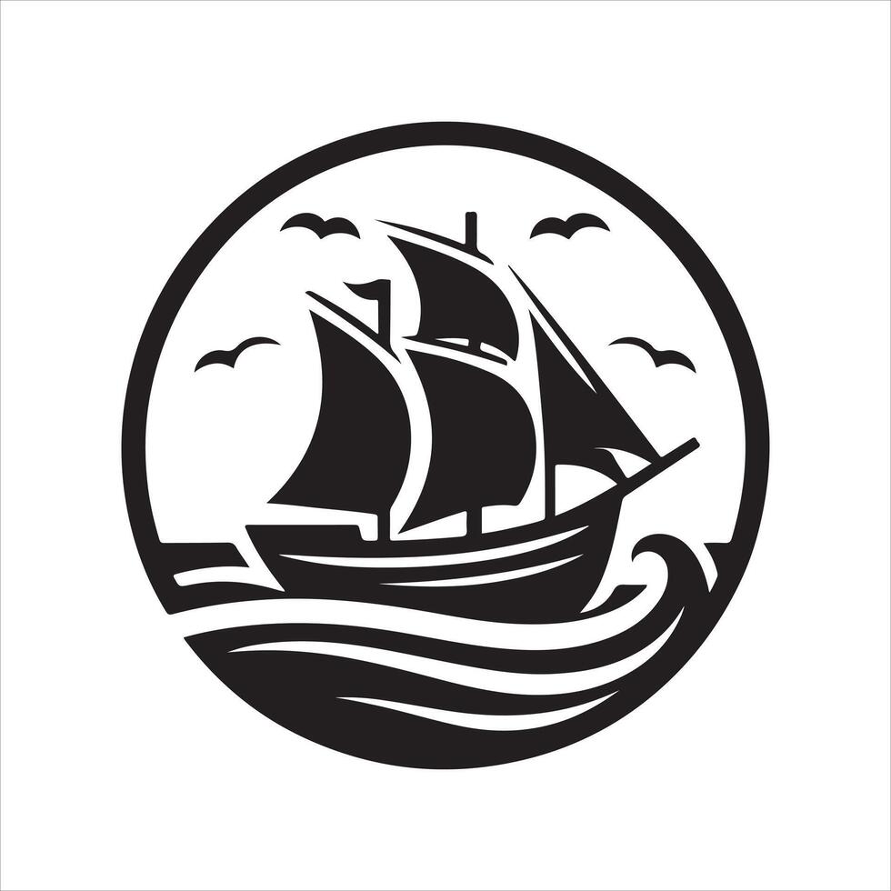 Lugger Silhouette Vectors Illustrations for Designers and Creatives