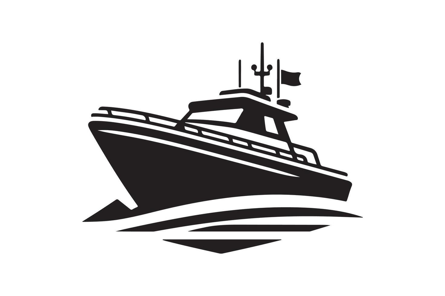 Patrol Boat Silhouette Vectors for Advertisement Designs
