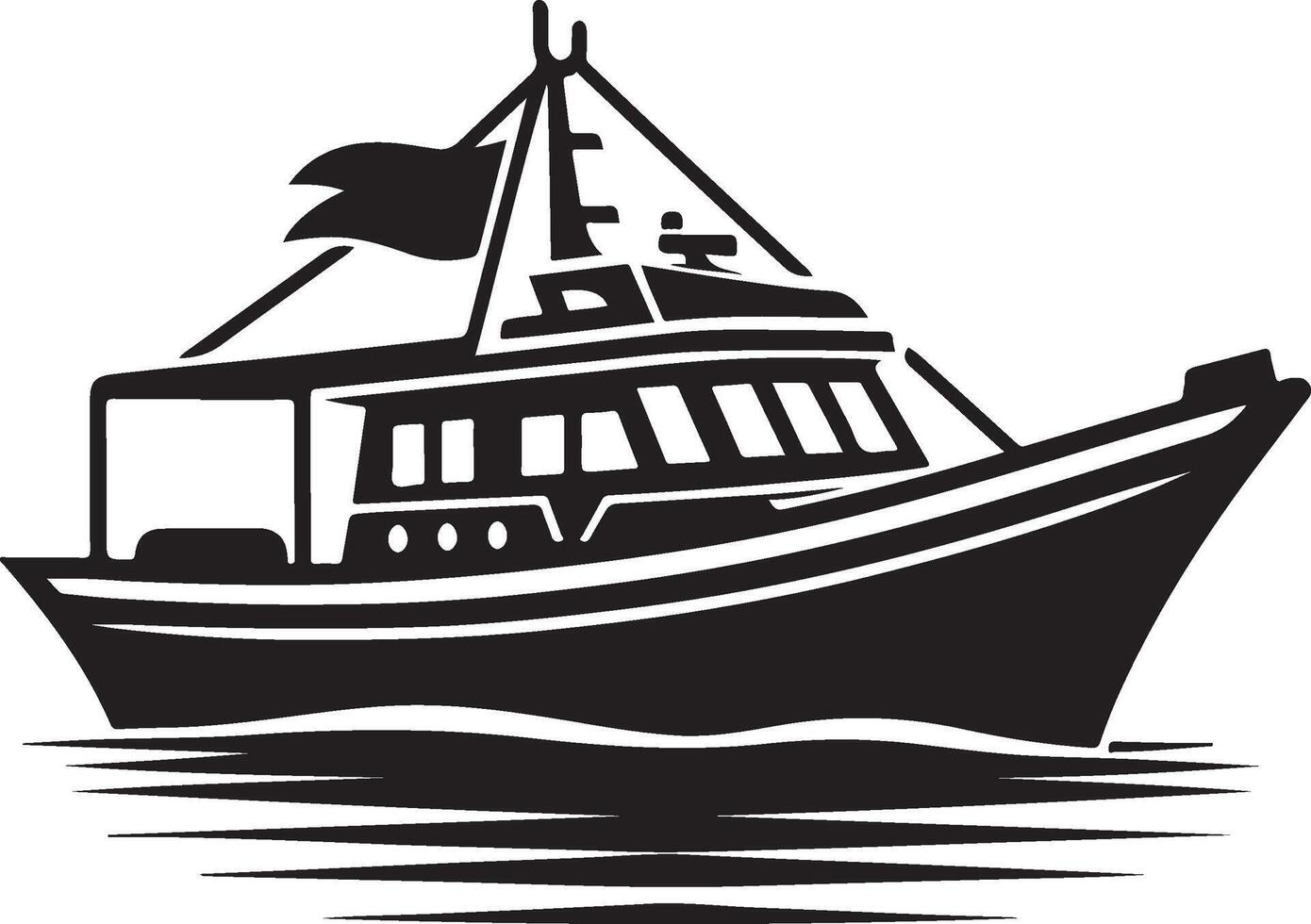 Patrol Boat Silhouette Vectors for Military Projects