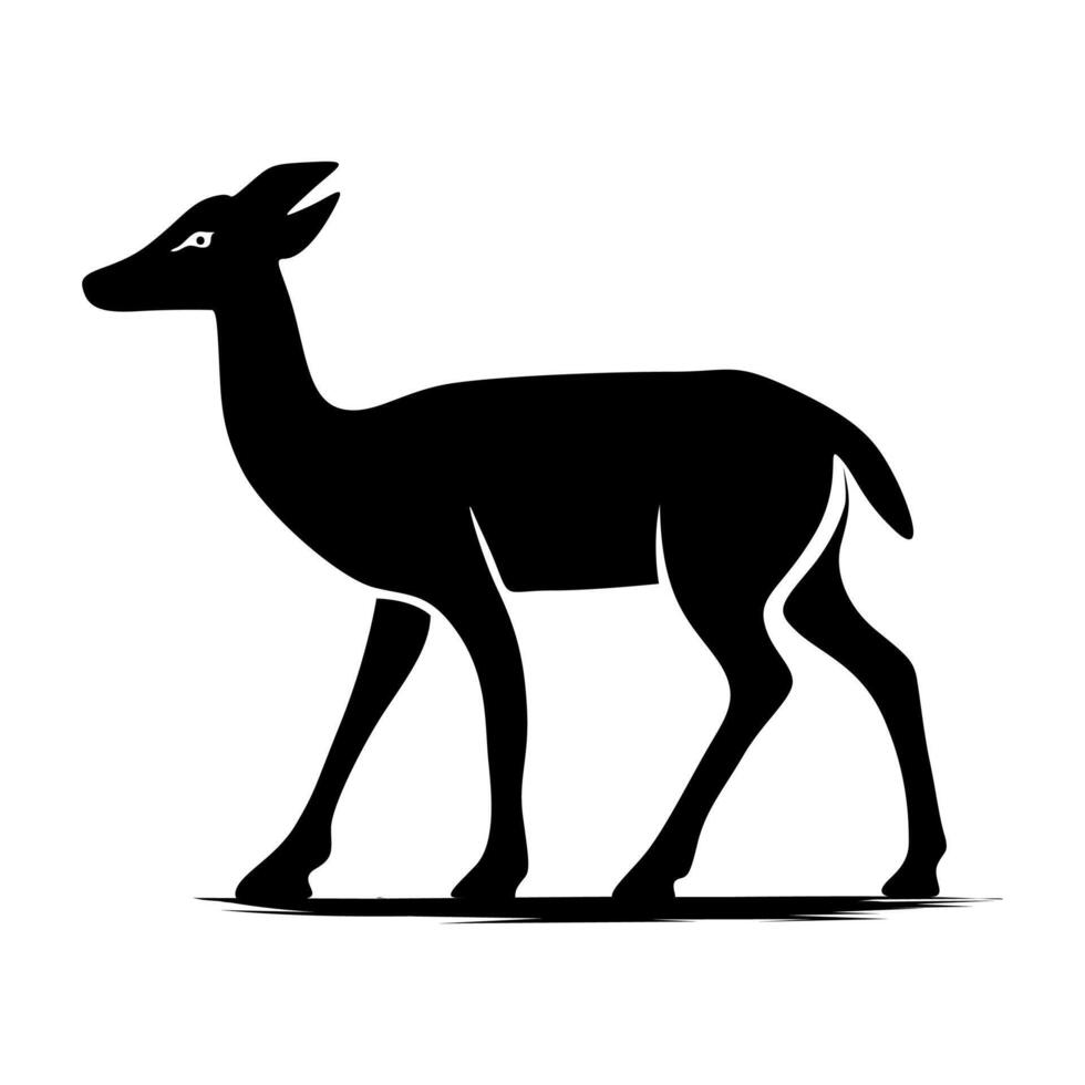 Deer silhouette illustration and Graceful Deer vector