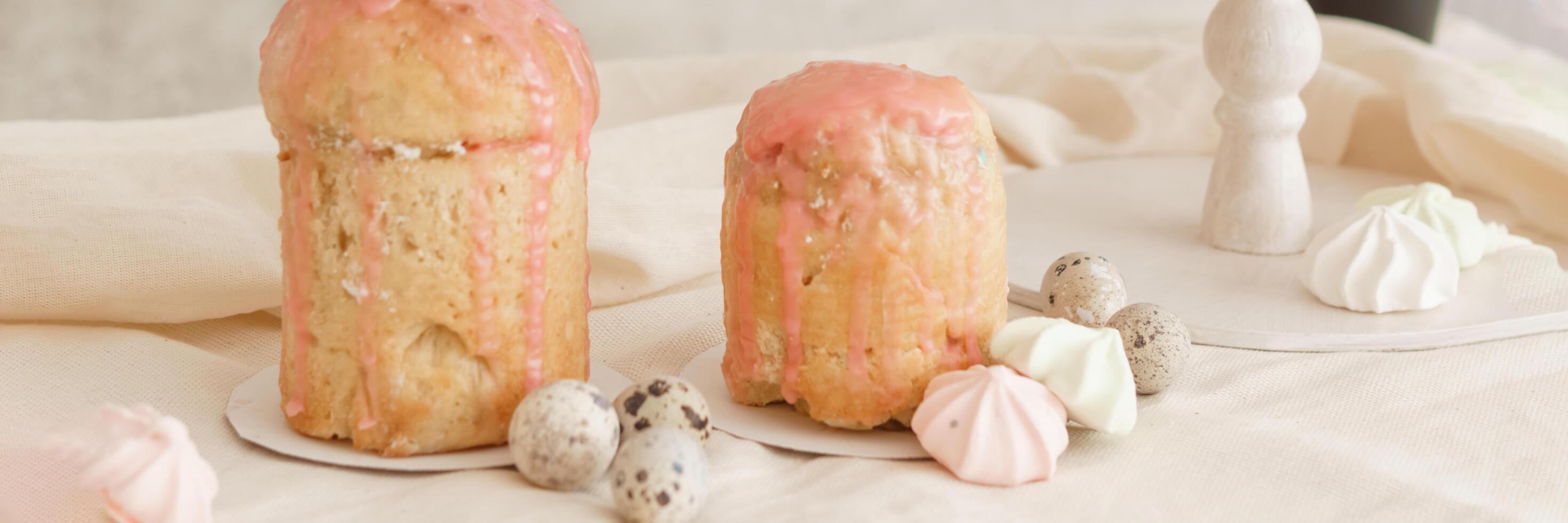 A set table for the celebration of Easter. Cakes and quail egg photo