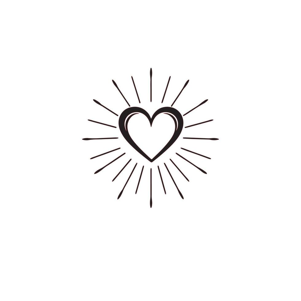 Heart icon isolated on white background vector