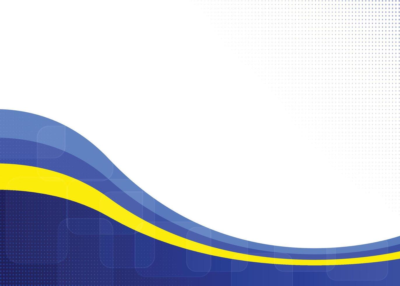Blue and yellow background shape in white fill color vector