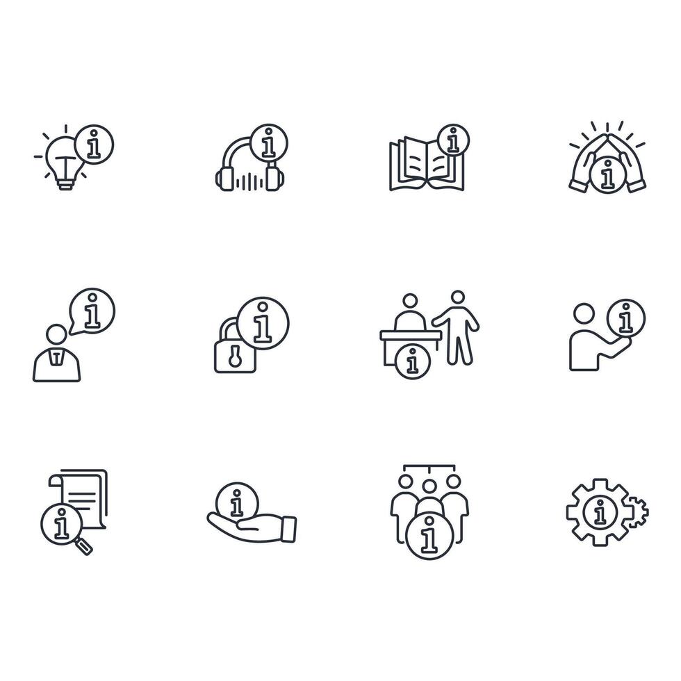 information icon. .Editable stroke.linear vector