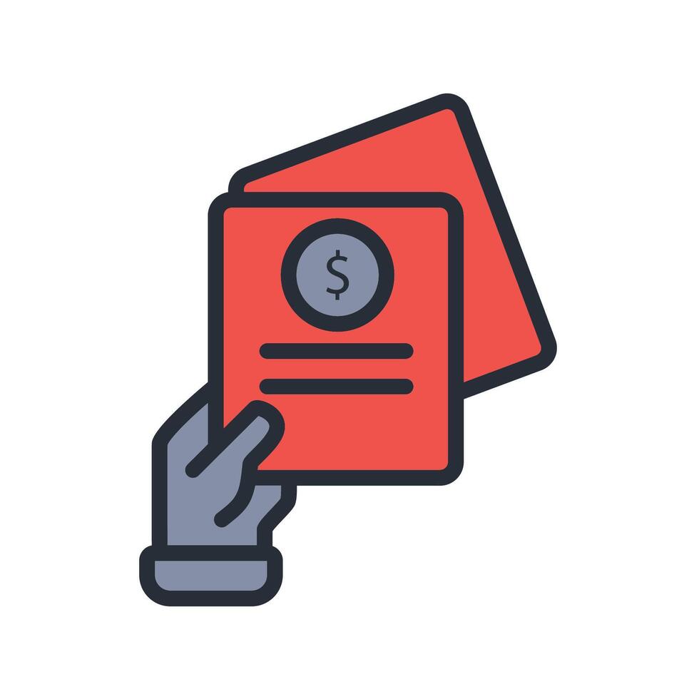 tax icon. .Editable stroke.linear style sign vector