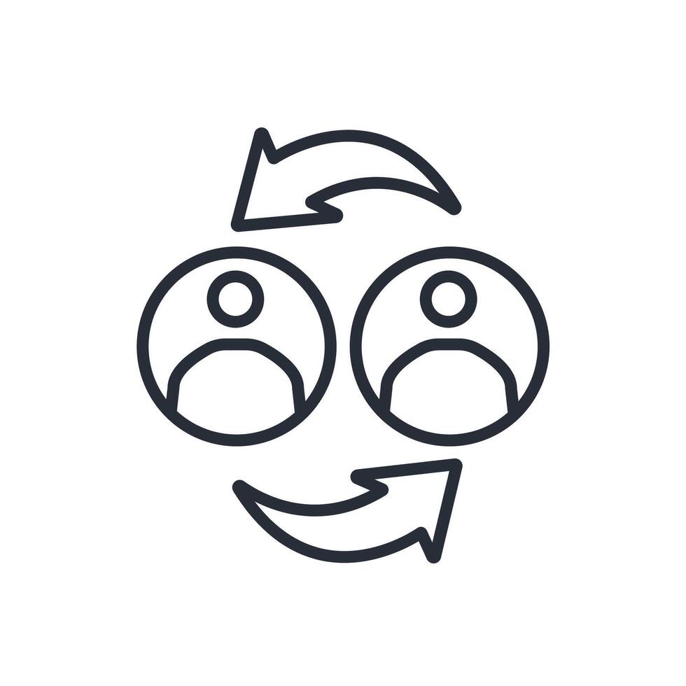 connec icon. .Editable stroke.linear style sign for use web vector