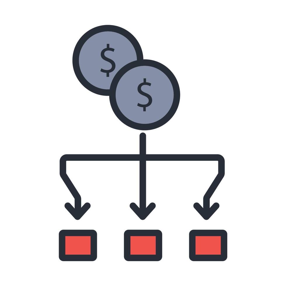 expense icon. .Editable stroke.linear style sign for use web design vector