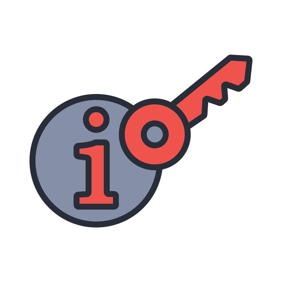 key information icon. .Editable stroke.linear style sign for use web vector
