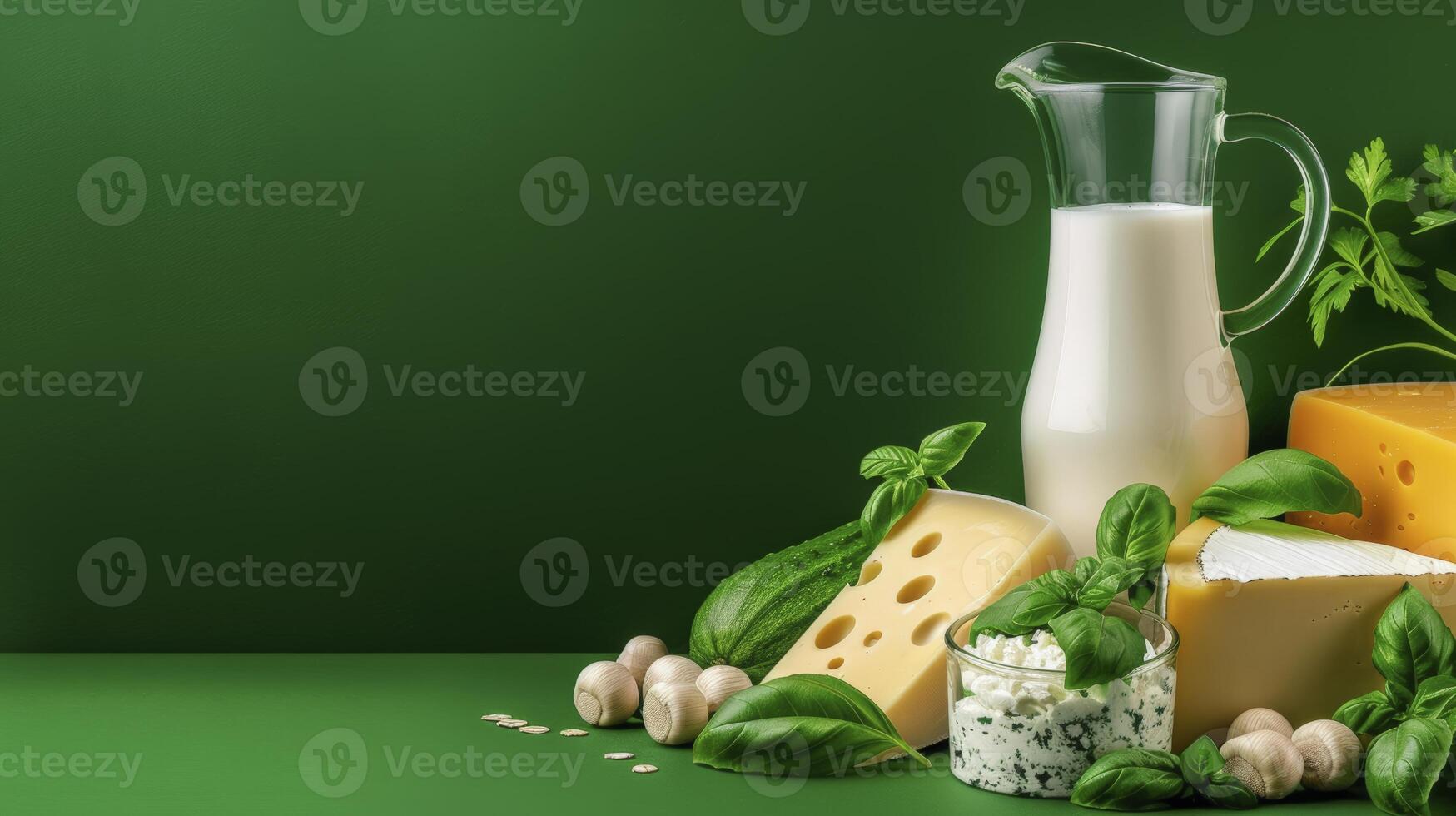 Several pieces of cheese photo
