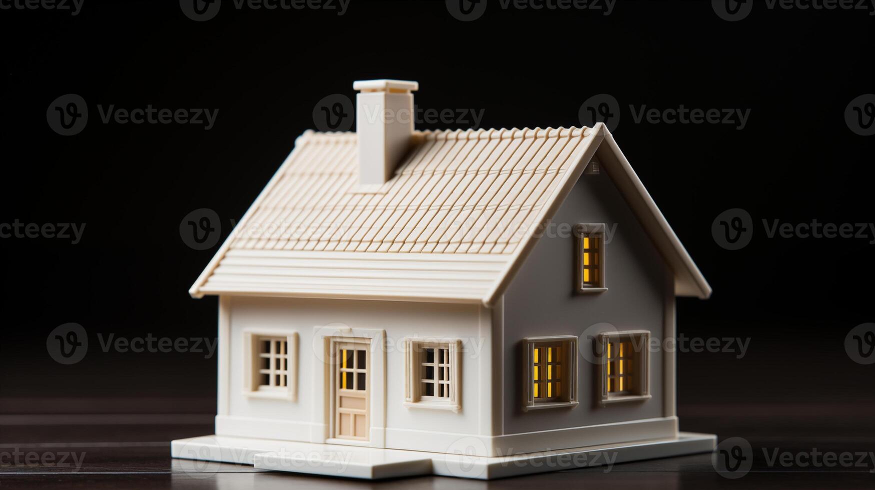 Architectural home render with advanced 3D technology. photo