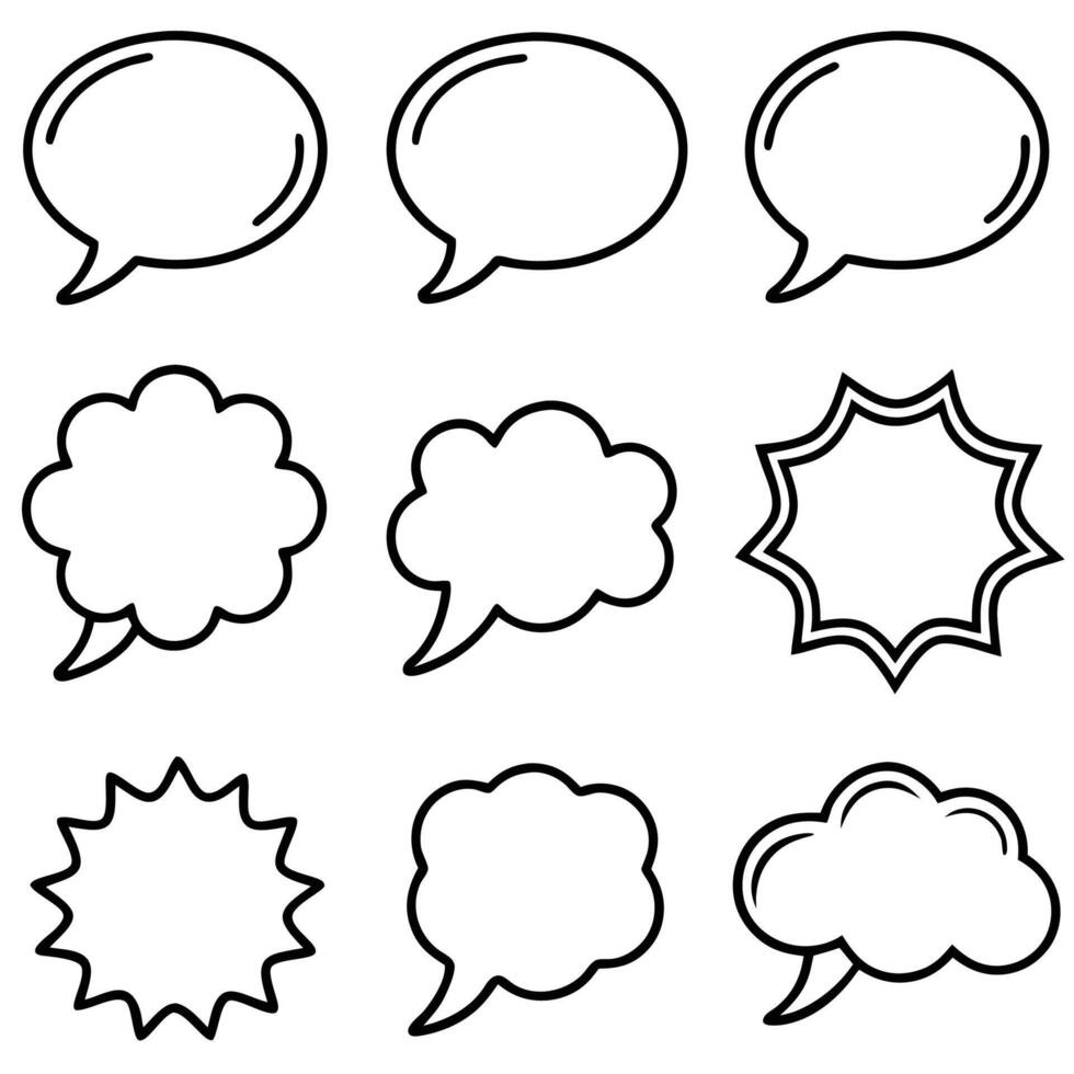 speech bubbles set of different vector
