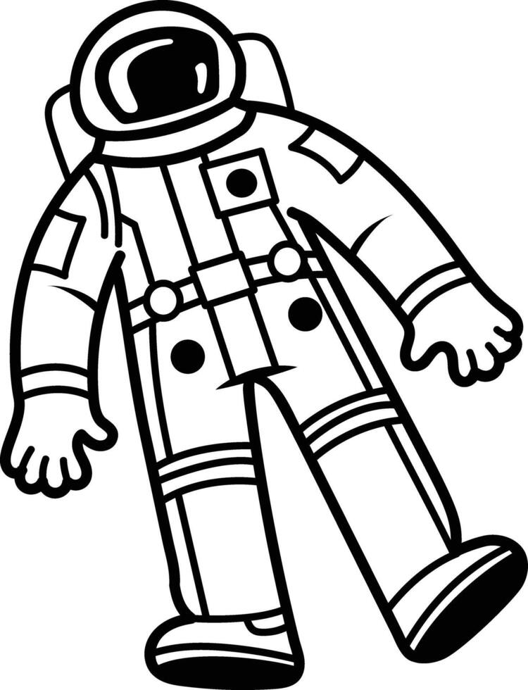 Space suit icon in drawing style vector